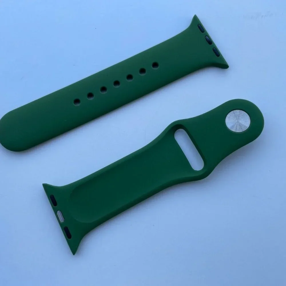 Replacement Strap for iWatch Green Tone Silicon Rubber Band Size 38/40mm